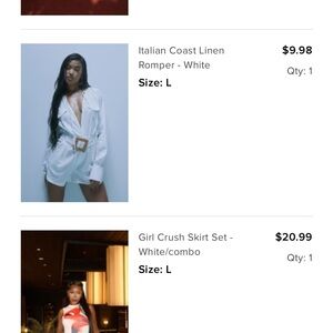 Lot of fashion Nova items NWT (Dresses, rompers, skirt and shirt and shorts